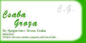 csaba groza business card